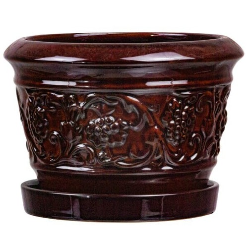 Brown rustic damask - brown,